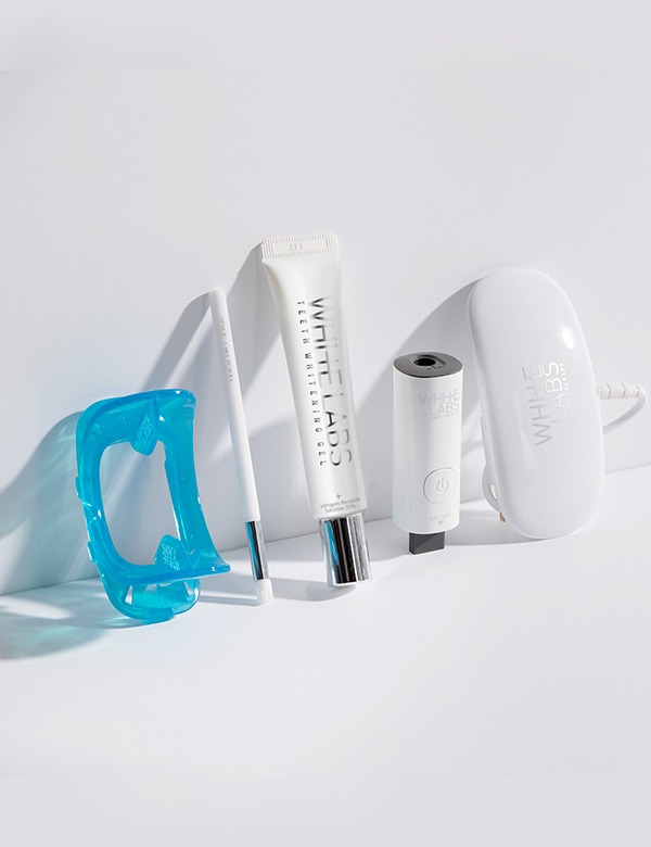 화이트랩스 치아미백기 LED 셀프 치아미백기 &amp; 치아미백젤 세트 (1인용) [한정수량]